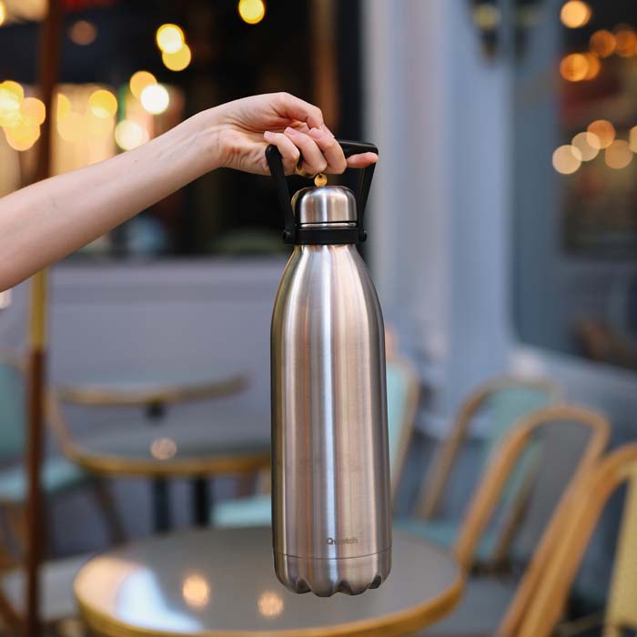 Insulated Stainless Steel Bottle - Brushed Steel - 1.5L