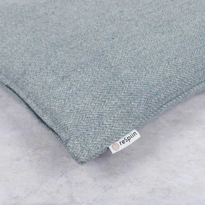Recycled Wool Zig Zag Cushion - Denim Blue