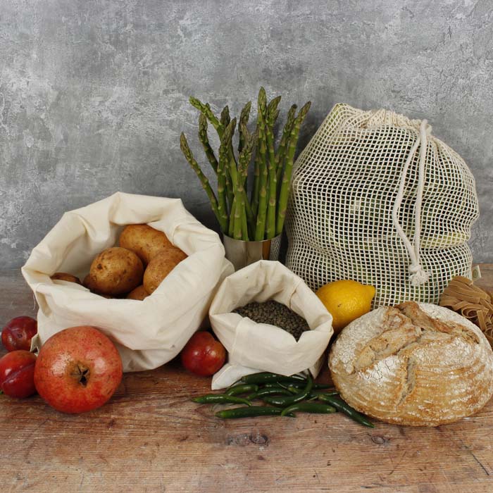 Organic Cotton Mesh Produce Bag - X-Large (43 x 50cm)