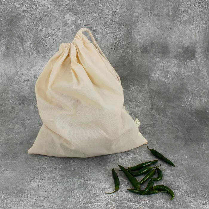 UNPACKAGED Organic Cotton Produce Bag - Medium (26 x 32cm)
