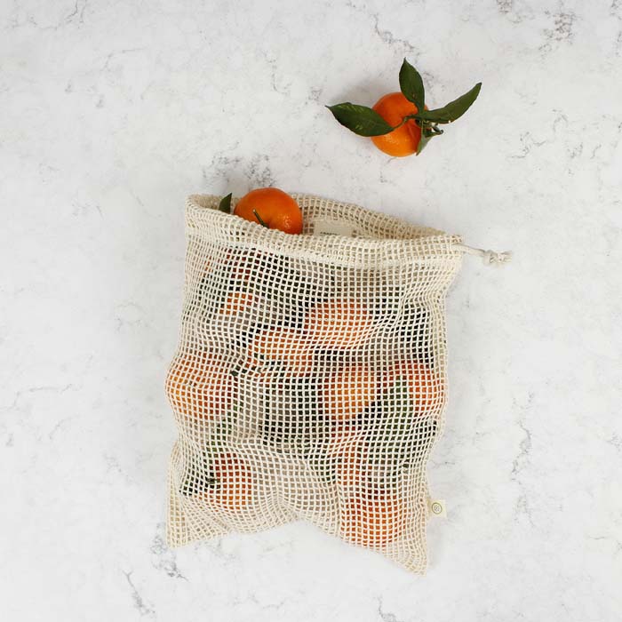 Organic Cotton Mesh Produce Bag - Medium (26 x 32cm)