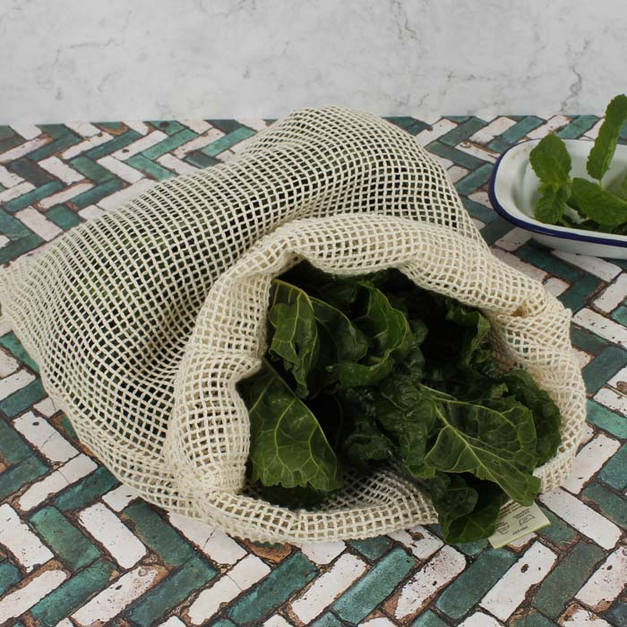 Organic Cotton Mesh Produce Bag - Large (34 x 38cm)