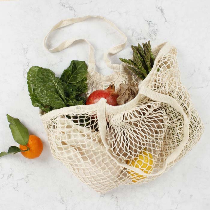 Organic Cotton Long Handled Shopping Bag