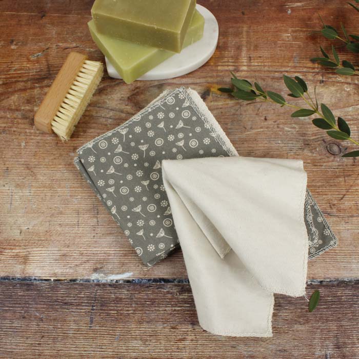 Organic Cotton Reusable Wipes - Meadow - Pack of 5