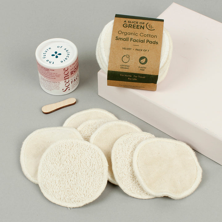 Small Organic Cotton Facial Pads - Velvet - Pack of 7