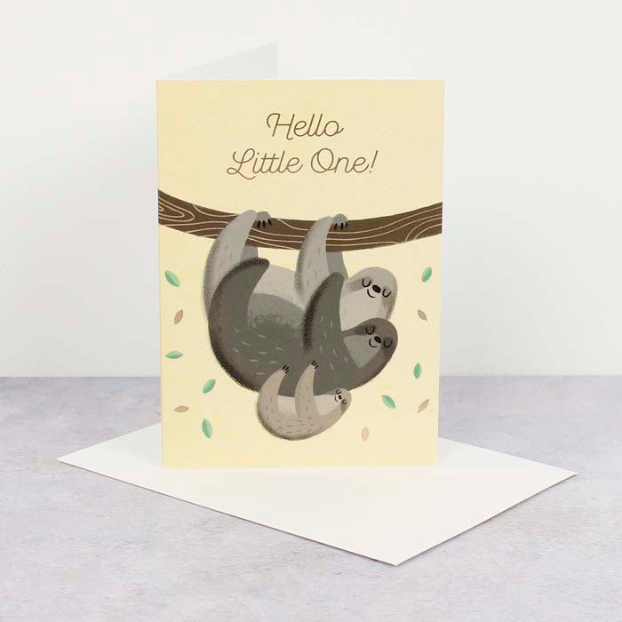 Baby Sloth New Baby Card