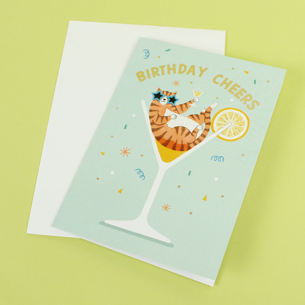 Cocktail Cat Card