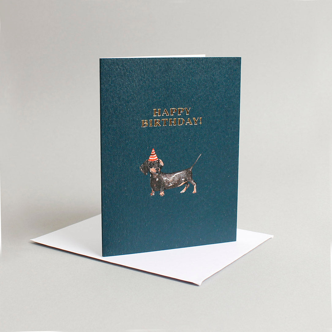 Dachshund 'Happy Birthday' Mini Card