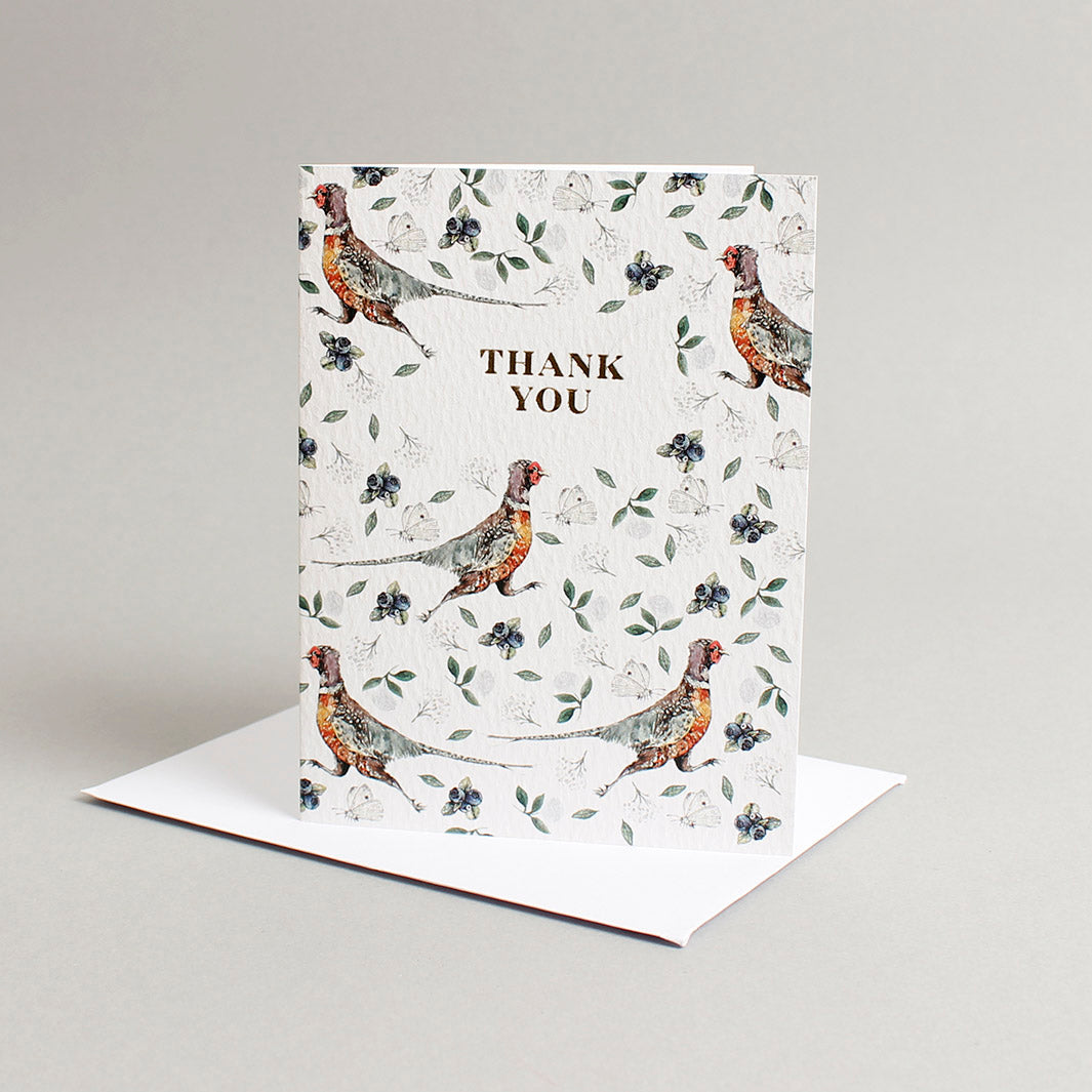 Pheasants 'Thank You' Mini Card