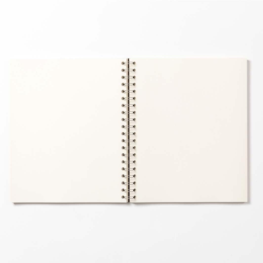 Plain - Wirobound Notebook - Medio (A5) - Navy Wool